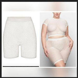NWT 3X SKIMS PERFORATED SEAMLESS SHORT in Marble Color